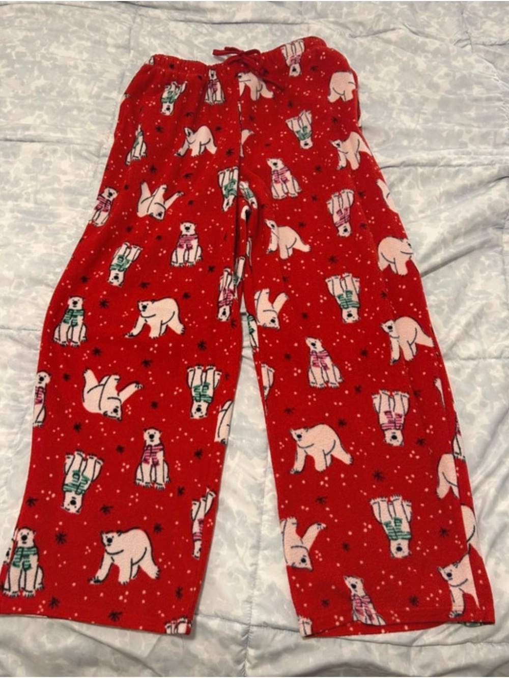 Holiday Time Red Polar Bear Fleece Pajama Pants